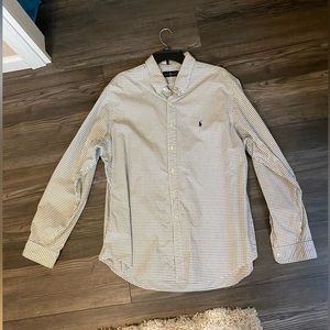 Men’s Ralph Lauren Dress Shirt, size XXL, white checker pattern, good condition